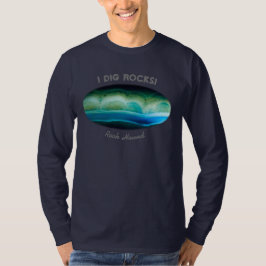 ロック大好き!ロックハウンド ブルーグリーン アゲートスラブ Tシャツ