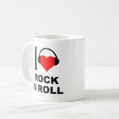 ロック大好き！面白いマグカップ コーヒーマグカップ (正面左)