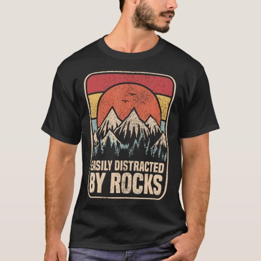 ロック好きにはたまらない ロック愛好家 地質学者 ロ Tシャツ (正面)