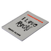 ロック好き スカル ネーム ノートブック (左側)