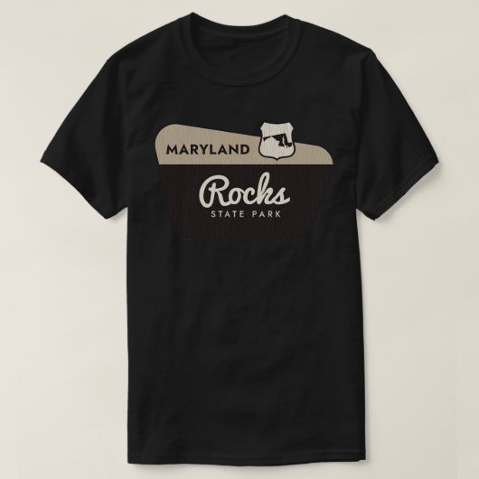 ロック州パークメリーランドウェルカムサイン Tシャツ (デザイン正面)