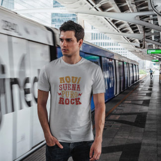 ロック引用文スペインのレタリング Tシャツ