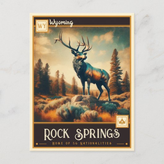 ロック春、ワイオミング |ヴィンテージ ポストカード (正面)
