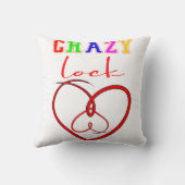 ロック熱狂するバレンタインのかわいいプレゼント クッション (裏面)