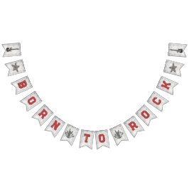 ロック生まれへ – 赤ちゃんシャワーのバンティングバナー バンティングフラッグ