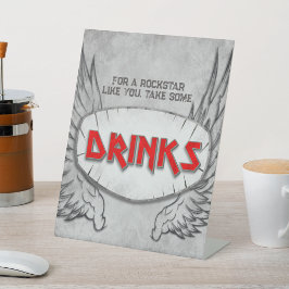 ロック生まれへ – Drinks Sign 台座サイン