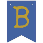 ロック生まれススター誕生日パーティーバナーブルー金ゴールド バンティングフラッグ (第3の旗)