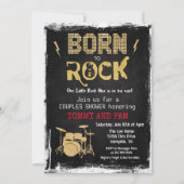 ロック生まれスターの赤ちゃんシャワーへ 招待状 (正面)