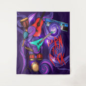 ロック生まれ抽象芸術音楽の背景タペストリー タペストリー (正面)