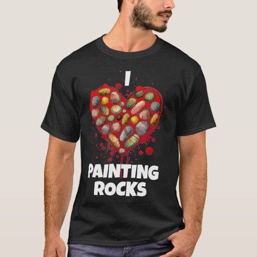 ロック画家ヤング・アーティスト私は絵画の岩を愛する_2 Tシャツ (正面)