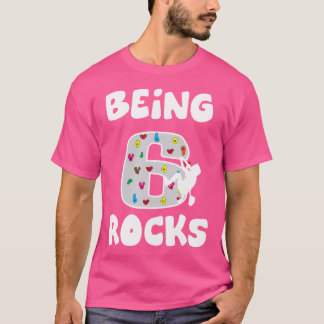 ロック登山おもしろい6歳6誕生日ギフト Tシャツ