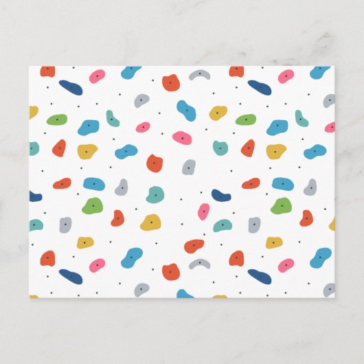 ロック登山かわいいキッズカラフル シーズンポストカード (正面)