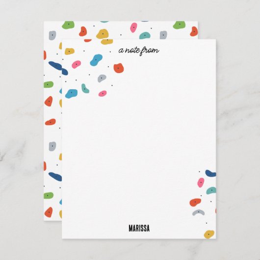 ロック登山かわいいキッズカラフル ノートカード (正面/裏面)