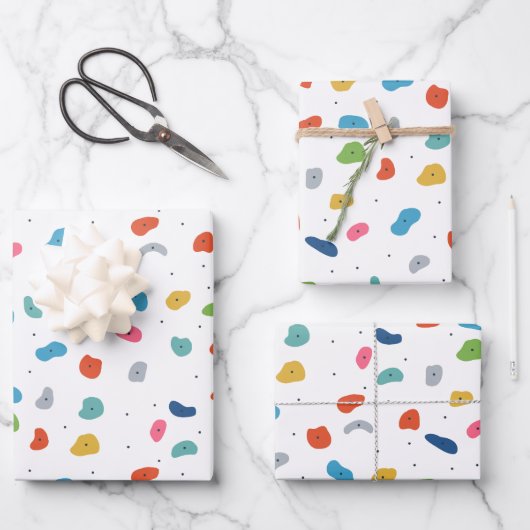 ロック登山かわいいキッズカラフル ラッピングペーパーシート (正面)