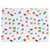 ロック登山かわいいキッズカラフル ラージペーパーバッグ (裏面)