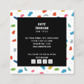 ロック登山かわいいキッズチカラフルャー スクエア名刺 (裏面)