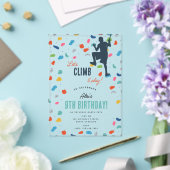 ロック登山かわいい子供の誕生日パーティー アクリル招待状 (インサイチュ (ウェディング))