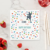 ロック登山かわいい子供の誕生日パーティー スタンダードランチョンナプキン (インサイチュ)