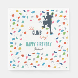 ロック登山かわいい子供の誕生日パーティー スタンダードランチョンナプキン