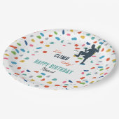 ロック登山かわいい子供の誕生日パーティー ペーパープレート (アングル)