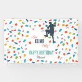 ロック登山かわいい子供の誕生日パーティー 横断幕 (横)