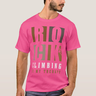 ロック登山としてセラピーマウンテンズハイキング Tシャツ