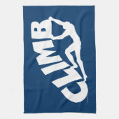 ロック登山の丸太 キッチンタオル (縦)