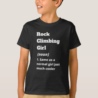 ロック登山の女の子の定義Tシャツおもしろい Tシャツ