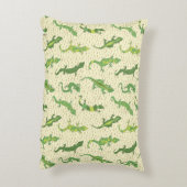 ロック登山のGeckosの黄色 – シームレスなパターン。 アクセントクッション (裏面(縦))