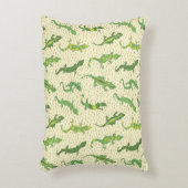 ロック登山のGeckosの黄色 – シームレスなパターン。 アクセントクッション (正面(垂直))