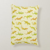 ロック登山のGeckosの黄色 – シームレスなパターン。 アクセントクッション (裏面(縦))