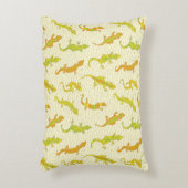 ロック登山のGeckosの黄色 – シームレスなパターン。 アクセントクッション (正面(垂直))