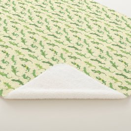 ロック登山のGeckosの黄色 – シームレスなパターン。 シェルパブランケット