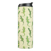 ロック登山のGeckosの黄色 – シームレスなパターン。 タンブラー (回転左)