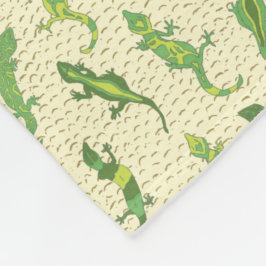 ロック登山のGeckosの黄色 – シームレスなパターン。 フリースブランケット