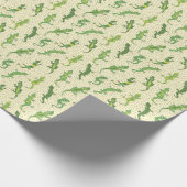 ロック登山のGeckosの黄色 – シームレスなパターン。 ラッピングペーパー (角)