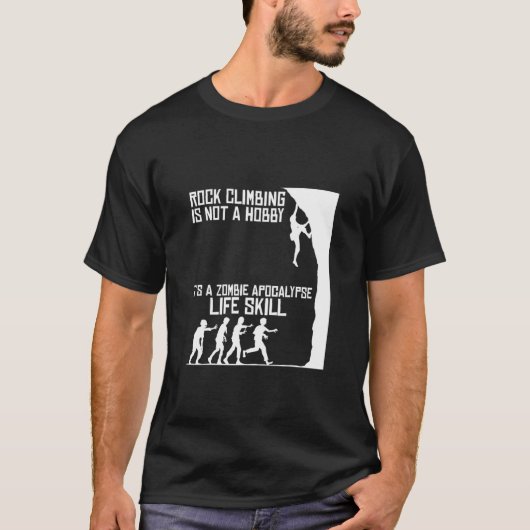 ロック登山は趣味ではないゾンビ黙示録 Tシャツ (正面)