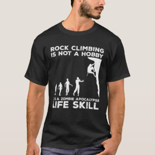 ロック登山は趣味ではないゾンビapocaly tシャツ