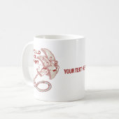 ロック登山は鞭を打つ?カおもしろいム コーヒーマグカップ (正面左)