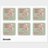 ロック登山は鞭を打つ?カおもしろいム スクエアシール (シート)