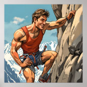 ロック登山インザスイスアルプスプリント ポスター (正面)