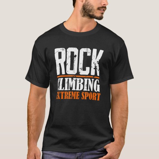 ロック登山エクストリームスポーツボルダリングマウンテンズ Tシャツ (正面)