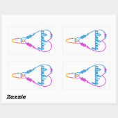 ロック登山カップル登山パートナー 長方形シール (シート)