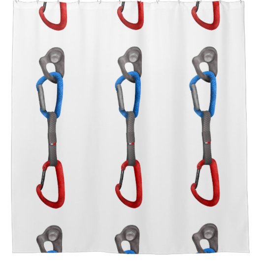ロック登山カラビナーとハンガー シャワーカーテン (正面)