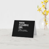 ロック登山ガールの定義おもしろい カード (黄色い花)
