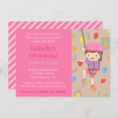 ロック登山ガールズバースデーパーティー招待状 招待状 (正面/裏面)