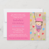 ロック登山ガールズバースデーパーティー招待状 招待状 (正面)