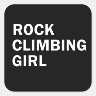 ロック登山ガールロッククライミング スクエアシール
