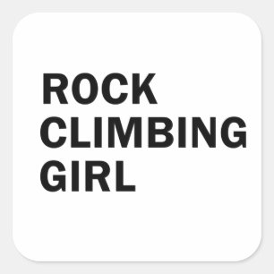 ロック登山ガールロッククライミング スクエアシール