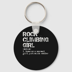 ロック登山ガール定義おもしろいスポーツTee. キーホルダー